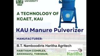 Embedded thumbnail for KAU-Manure Pulverizer